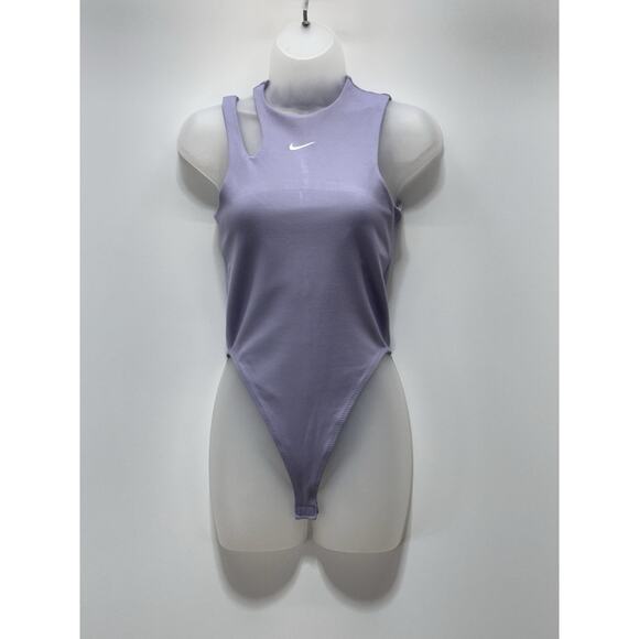 NIKE SPORTSWEAR ESSENTIAL BODYSUIT TANK TOP PURPLE WOMENS SIZE SMALL NWOT - Picture 1 of 9